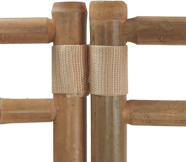 3 paneles összecsukható bambusz és vászon térelválasztó 120 cm