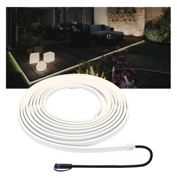 Paulmann Plug & Shine Smooth LED csík 3000K 10m, dimmelhető, Fehér / opál, Műanyag, Modern