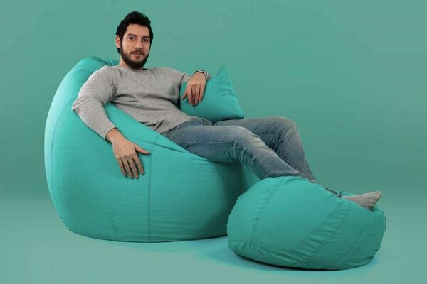 Babzsákfotel Garnitúra - Türkiz - XXL