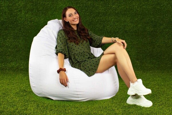 XXL Kültéri Babzsákfotel - Vízálló Textil - 110x110x70 cm