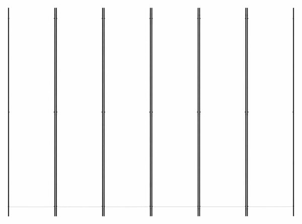 6 paneles fehér szövet térelválasztó 250 x 220 cm