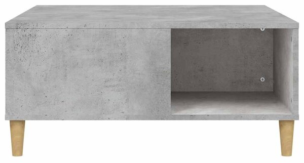 Betonszürke szerelt fa dohányzóasztal 80x80x36,5 cm
