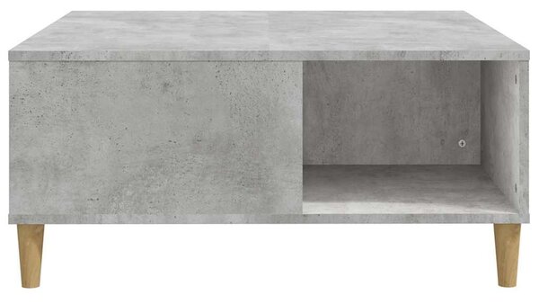 Betonszürke szerelt fa dohányzóasztal 80x80x36,5 cm