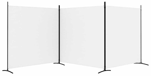 2 paneles fehér szövet térelválasztó 525x180 cm