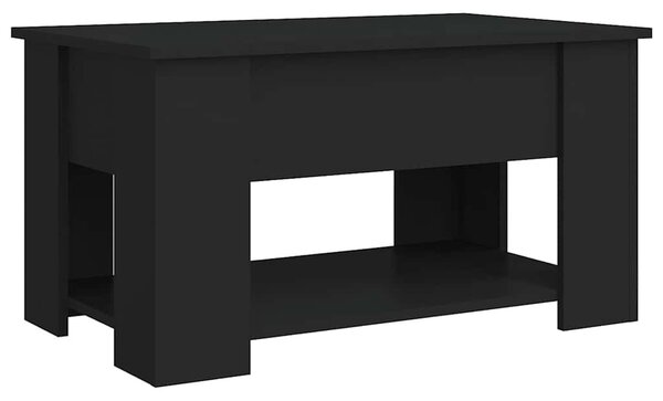 Fekete szerelt fa dohányzóasztal 79 x 49 x 41 cm
