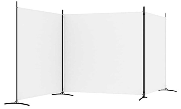 2 paneles fehér szövet térelválasztó 525x180 cm