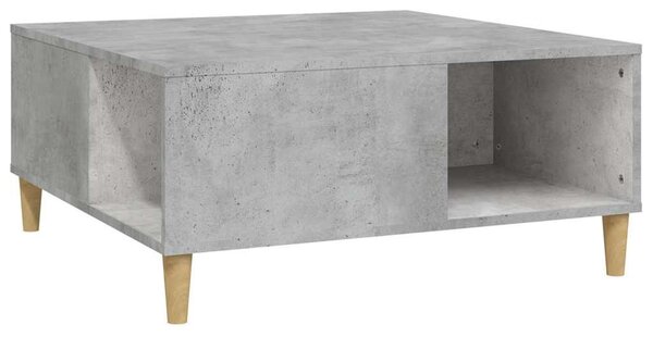 Betonszürke szerelt fa dohányzóasztal 80x80x36,5 cm