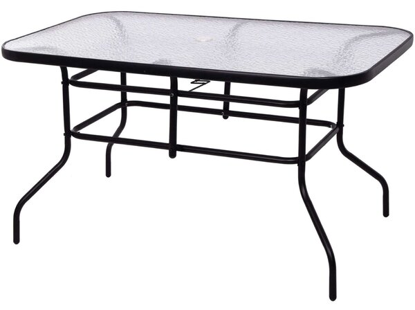 Springos kerti Asztal 140x80x70cm - Fekete