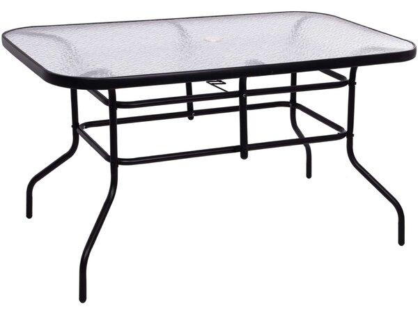 Springos kerti Asztal 140x80x70cm - Fekete