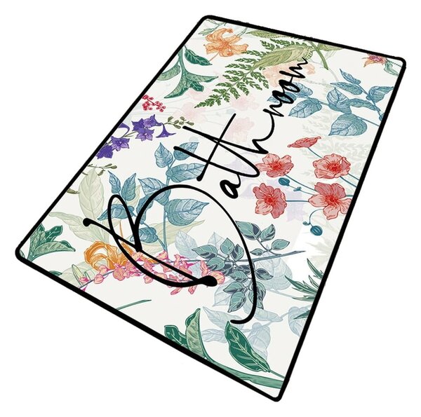 Fürdőszobai kilépő 70x120 cm Green In Flower – Foutastic