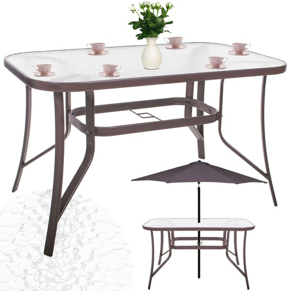 Springos kerti Asztal 120x70x70cm - Barna