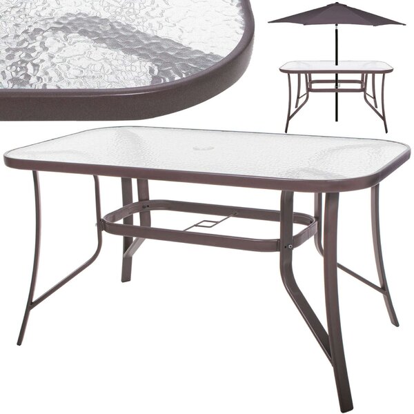 Springos kerti Asztal 120x70x70cm - Barna