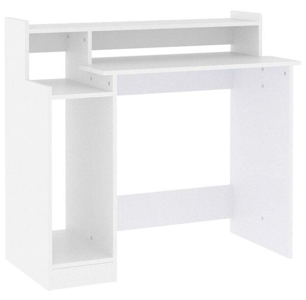 Fehér szerelt fa íróasztal LED-ekkel 97 x 45 x 90 cm
