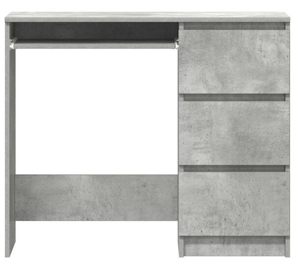 Betonszürke szerelt fa íróasztal 90 x 45 x 76 cm