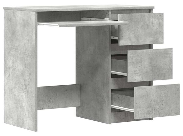 Betonszürke szerelt fa íróasztal 90 x 45 x 76 cm