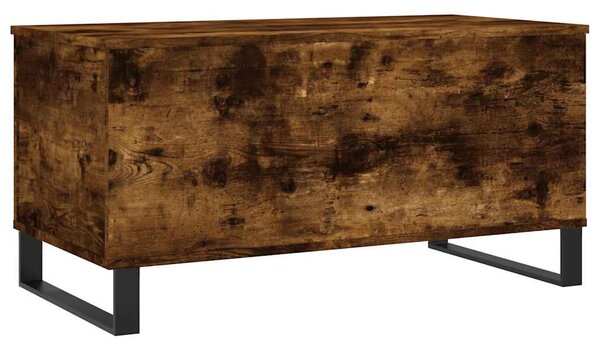 Füstös tölgy színű szerelt fa dohányzóasztal 90 x 44,5 x 45 cm