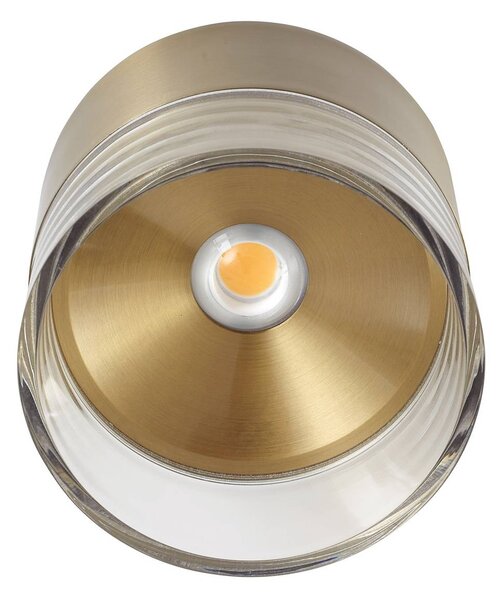 Lindby LED mennyezeti lámpa Dalila, arany, Ø 10 cm, alumínium, Sárgaréz / arany, Nappali / Étkező, Alumínium, Modern