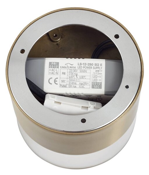 Lindby LED mennyezeti lámpa Dalila, arany, Ø 10 cm, alumínium, Sárgaréz / arany, Nappali / Étkező, Alumínium, Modern