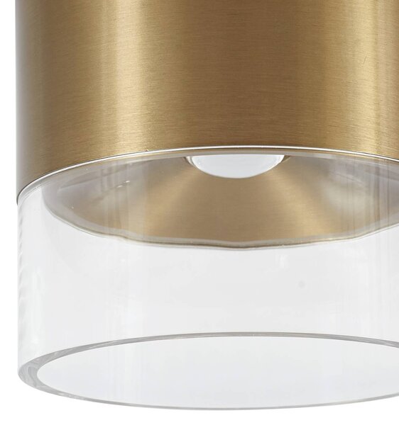 Lindby LED mennyezeti lámpa Dalila, arany, Ø 10 cm, alumínium, Sárgaréz / arany, Nappali / Étkező, Alumínium, Modern