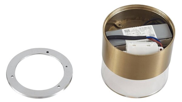 Lindby LED mennyezeti lámpa Dalila, arany, Ø 10 cm, alumínium, Sárgaréz / arany, Nappali / Étkező, Alumínium, Modern