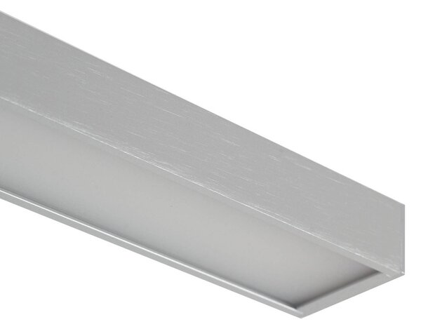 Lindby LED-es fürdőszobai és tükörvilágítás Alenia, 120cm, IP44, szürke, Alu / szürke / cink, Fürdőszoba, Alumínium, Modern
