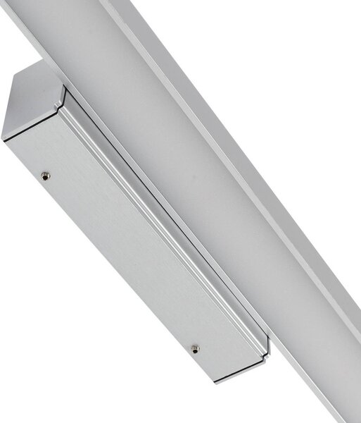 Lindby LED-es fürdőszobai és tükörvilágítás Alenia, 120cm, IP44, szürke, Alu / szürke / cink, Fürdőszoba, Alumínium, Modern