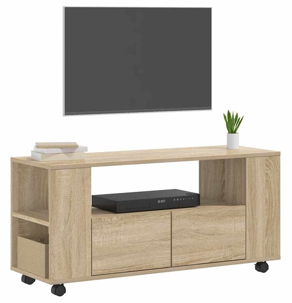 Sonoma tölgy színű szerelt fa TV-szekrény 102 x 34,5 x 43 cm