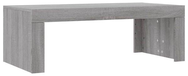 Szürke sonoma színű szerelt fa dohányzóasztal 102 x 50 x 36 cm