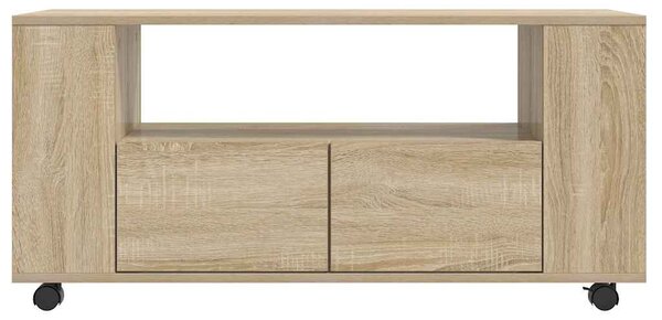 Sonoma tölgy színű szerelt fa TV-szekrény 102 x 34,5 x 43 cm