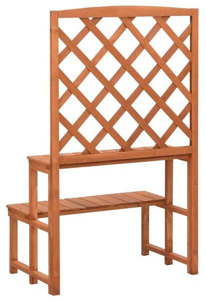 Tömör fenyőfa rácsos virágtartó állvány 70 x 42 x 115 cm