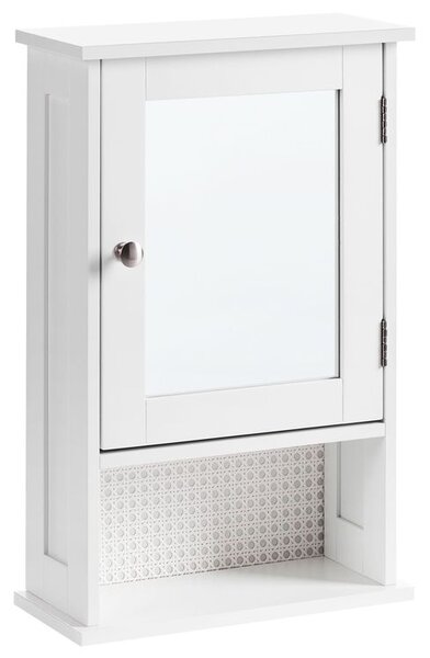 Fürdőszobai tükrös faliszekrény HUILA 34 cm 53 cm Fehér