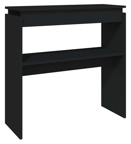 Fekete szerelt fa tálalóasztal 80 x 30 x 80 cm