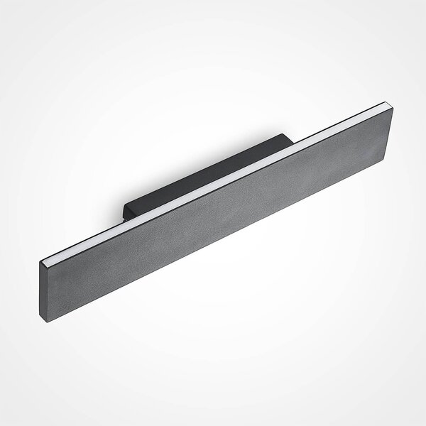 Lindby Ignazia LED fali lámpa, 47cm, fekete, fém, fel/le, le/fel, dimmelhető, Fekete, Nappali / Étkező, fém, Modern
