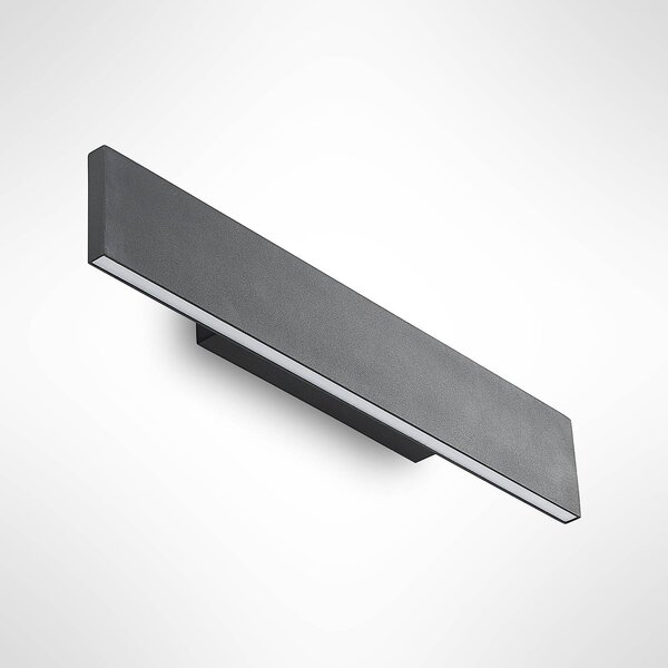 Lindby Ignazia LED fali lámpa, 47cm, fekete, fém, fel/le, le/fel, dimmelhető, Fekete, Nappali / Étkező, fém, Modern