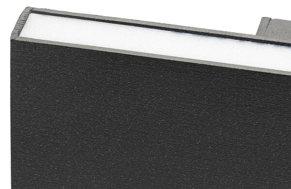 Lindby Ignazia LED fali lámpa, 28cm, fekete, fém, fel/le, dimmelhető, Fekete, Nappali / Étkező, fém, Modern