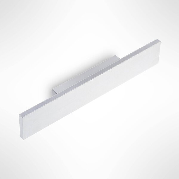 Lindby Ignazia LED fali világítás, 47 cm, fehér, fém, felfelé/lefelé, dimmelhető, Fehér / opál, Nappali / Étkező, fém, Modern