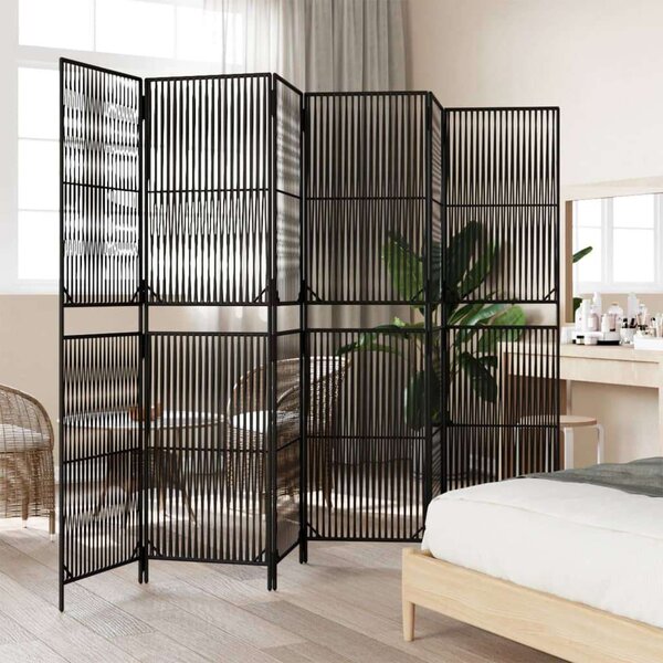 VidaXL Polyrattan Térelválasztó - Fekete - 6 Panel - 294x180cm