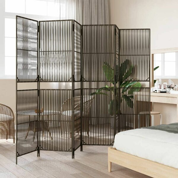 VidaXL Polyrattan Térelválasztó - Barna - 6 Panel - 294x180cm