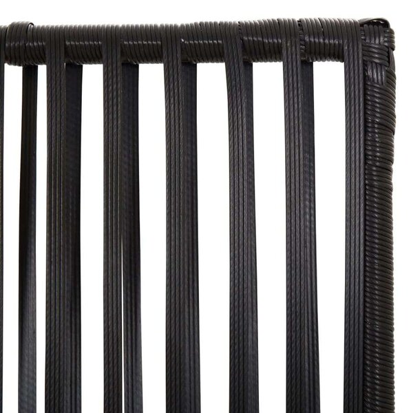 VidaXL Polyrattan Térelválasztó - Fekete - 6 Panel - 294x180cm