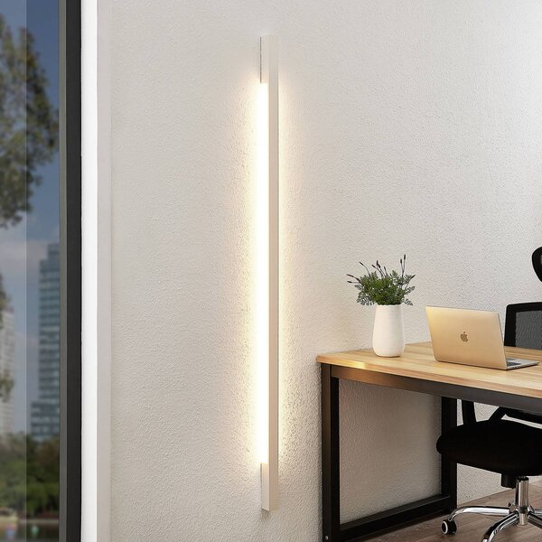 Arcchio Ivano LED fali lámpa, 170 cm, fehér, Fehér / opál, Folyosó, Alumínium, Modern