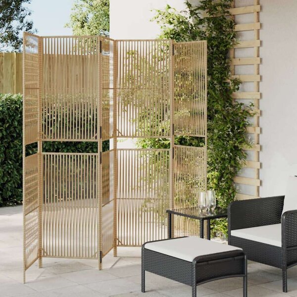 VidaXL Polyrattan Térelválasztó - Bézs - 6 Panel - 294x180cm
