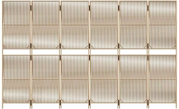 VidaXL Polyrattan Térelválasztó - Bézs - 6 Panel - 294x180cm