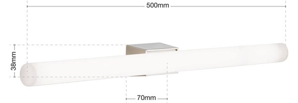 ORION LED tükör lámpa Visagist, tartó matt nikkel, Alu / szürke / cink, Nappali / Étkező, fém, Modern