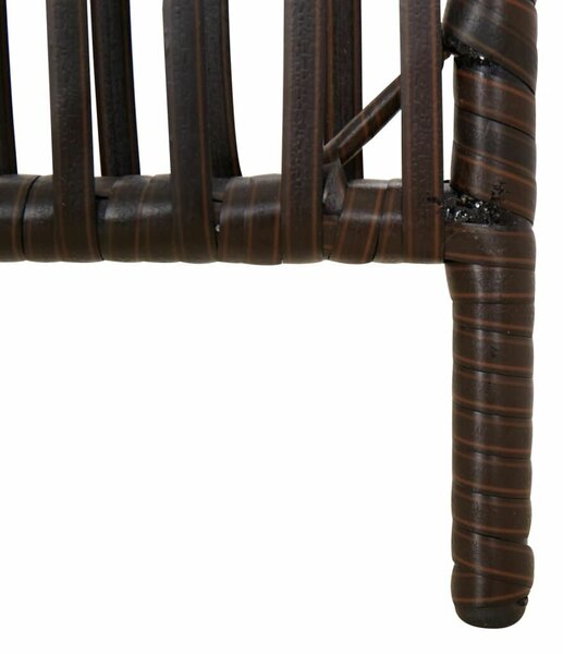 Polyrattan Térelválasztó - 4 Panel - Szürke - 196x200cm