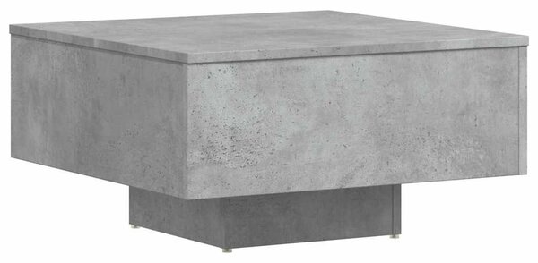 Betonszürke szerelt fa dohányzóasztal 60 x 60 x 31,5 cm
