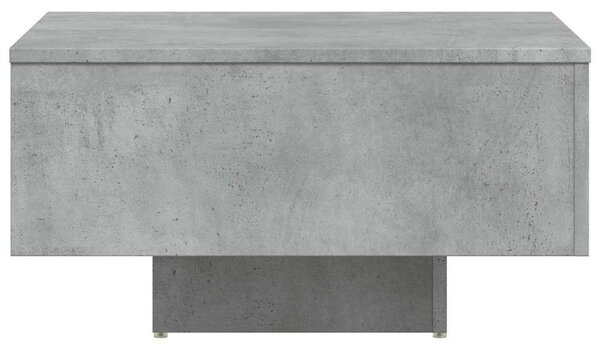 Betonszürke szerelt fa dohányzóasztal 60 x 60 x 31,5 cm