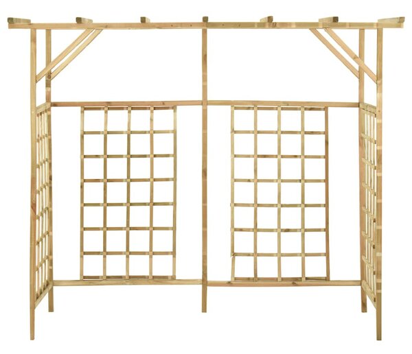 Impregnált fenyőfa kerti pergola 3 szemeteskukához