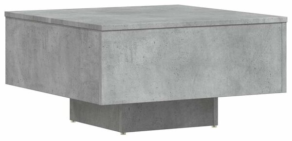 Betonszürke szerelt fa dohányzóasztal 60 x 60 x 31,5 cm