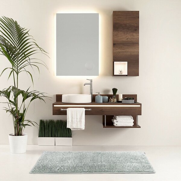 Fürdőszobaszőnyeg BATI szín szürke motívum modern 70x120 ameliahome