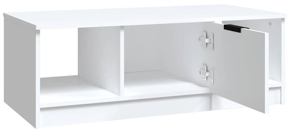 Fehér szerelt fa dohányzóasztal 102x50x36 cm
